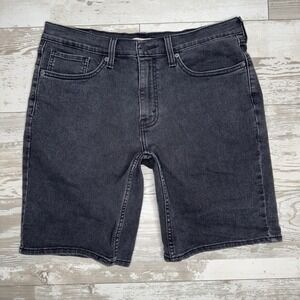 Signature Levi‎ Strauss Denim Shorts Mens 32 Black Gray Classic Casual Jeans